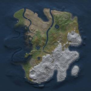 Thumbnail Rust Map: Procedural Map, Size: 3000, Seed: 122638798, 10 Monuments