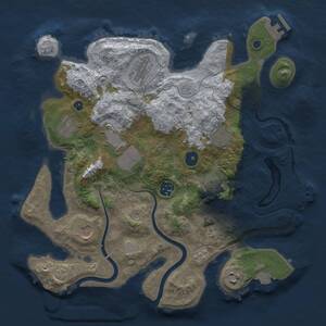 Thumbnail Rust Map: Procedural Map, Size: 3500, Seed: 714405366, 15 Monuments