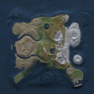Thumbnail Rust Map: Procedural Map, Size: 2550, Seed: 282862726, 9 Monuments