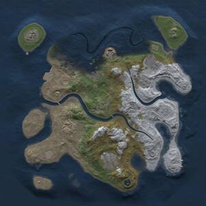 Thumbnail Rust Map: Procedural Map, Size: 3000, Seed: 1153705045, 10 Monuments