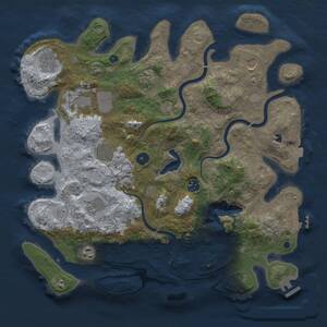 Thumbnail Rust Map: Procedural Map, Size: 4000, Seed: 1369322511, 15 Monuments