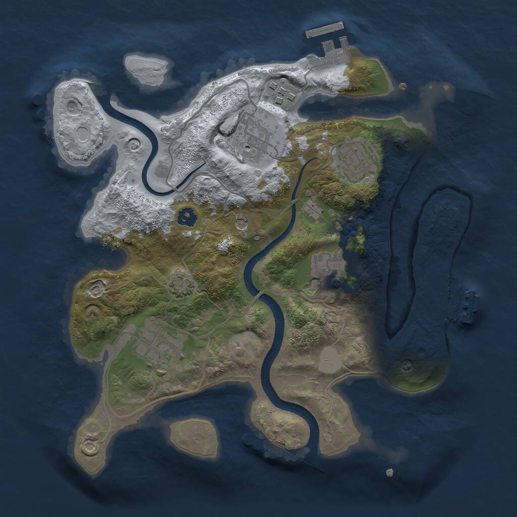 Rust Map: Procedural Map, Size: 2700, Seed: 1773403321, 10 Monuments