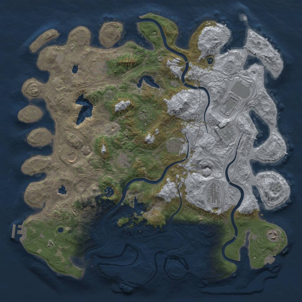Rust Map: Procedural Map, Size: 4500, Seed: 898144008, 17 Monuments