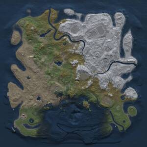 Thumbnail Rust Map: Procedural Map, Size: 4500, Seed: 626080563, 16 Monuments