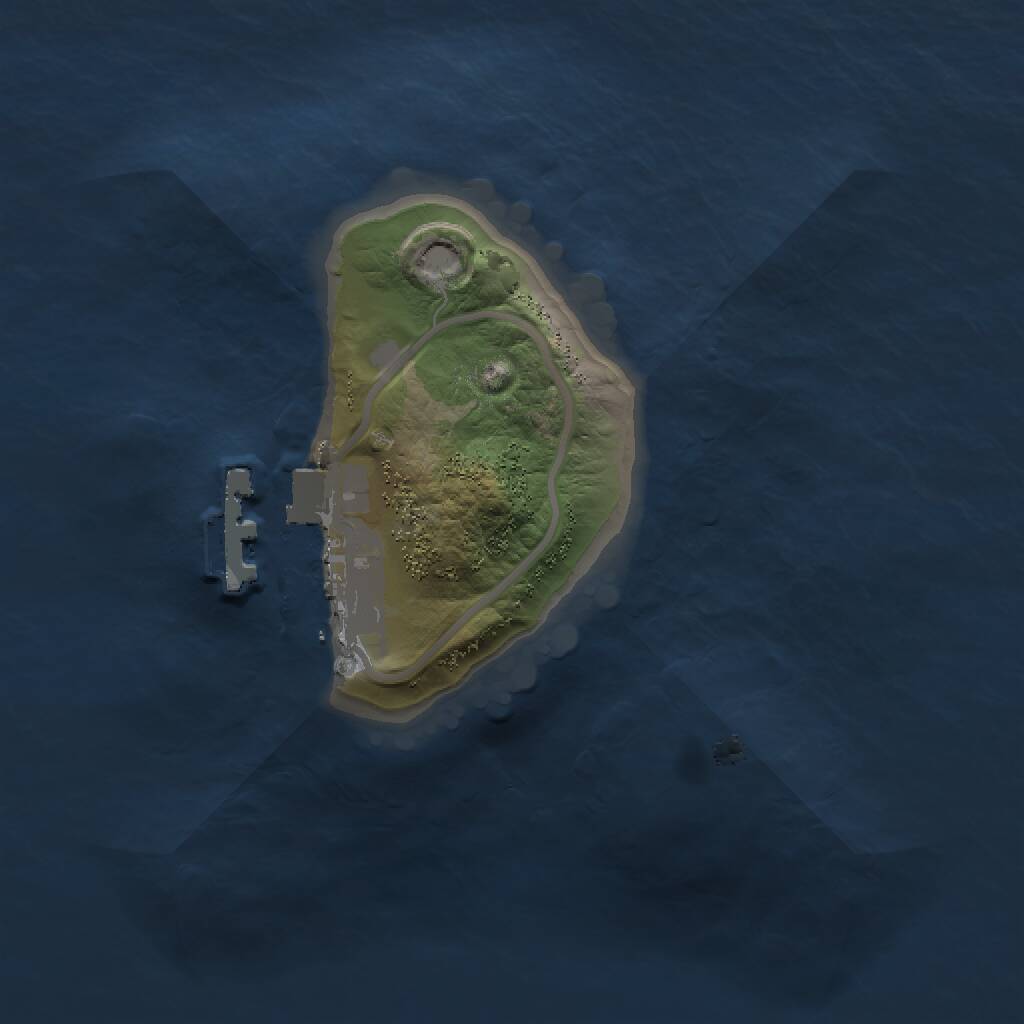 Rust Map: Procedural Map, Size: 1300, Seed: 123456, 2 Monuments