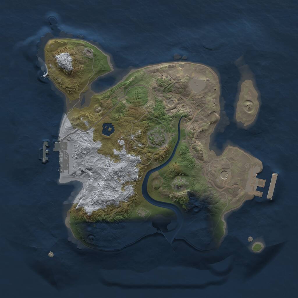 Rust Map: Procedural Map, Size: 2265, Seed: 1388374336, 5 Monuments