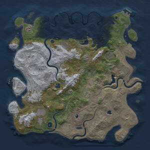 Thumbnail Rust Map: Procedural Map, Size: 4500, Seed: 26092711, 17 Monuments