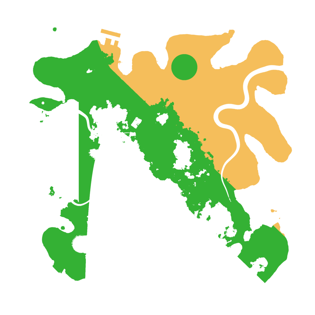 Biome Rust Map: Procedural Map, Size: 3200, Seed: 2542525