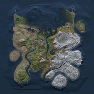 Thumbnail Rust Map: Procedural Map, Size: 2800, Seed: 391158184, 9 Monuments