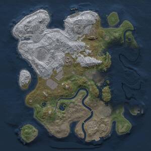 Thumbnail Rust Map: Procedural Map, Size: 3500, Seed: 353642772, 14 Monuments