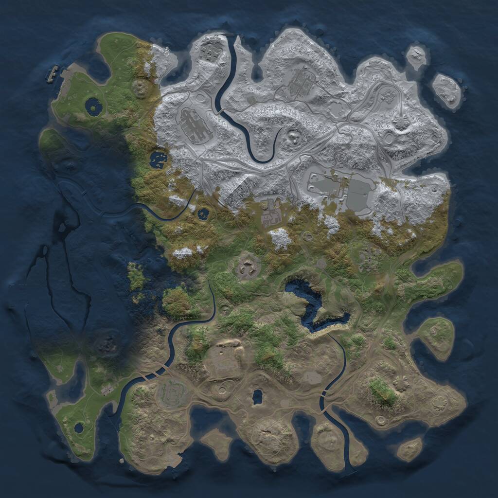 Rust Map: Procedural Map, Size: 4250, Seed: 1538995221, 16 Monuments