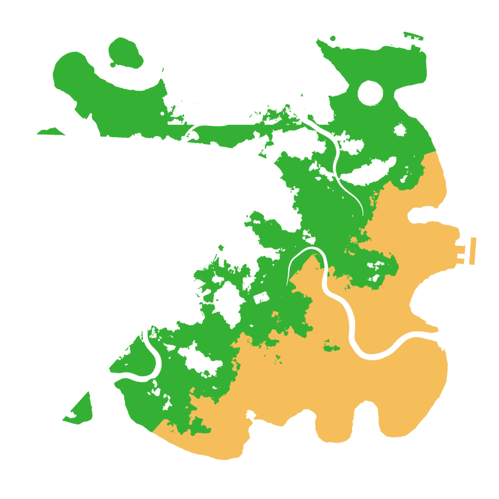 Biome Rust Map: Procedural Map, Size: 3700, Seed: 1142072357