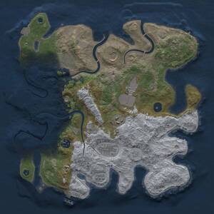 Thumbnail Rust Map: Procedural Map, Size: 3500, Seed: 116699866, 14 Monuments