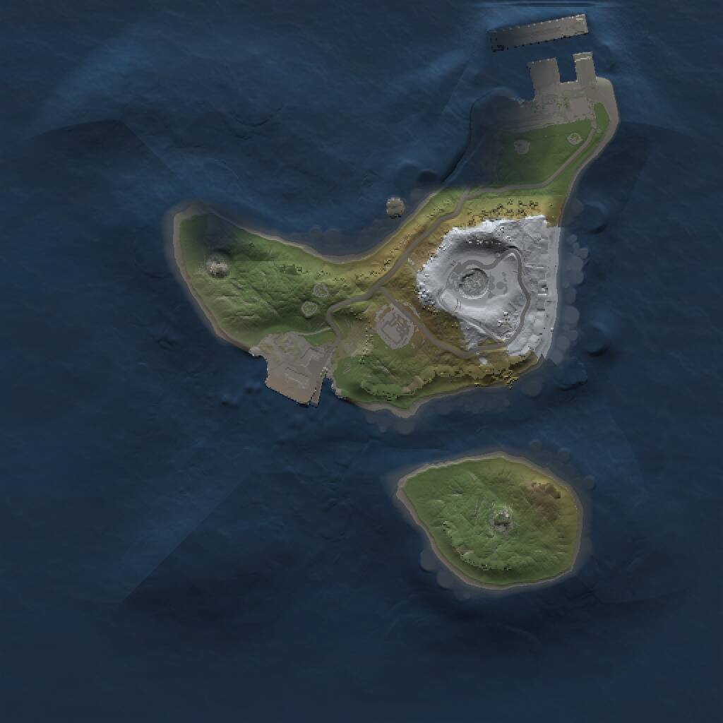 Rust Map: Procedural Map, Size: 1500, Seed: 386295591, 3 Monuments