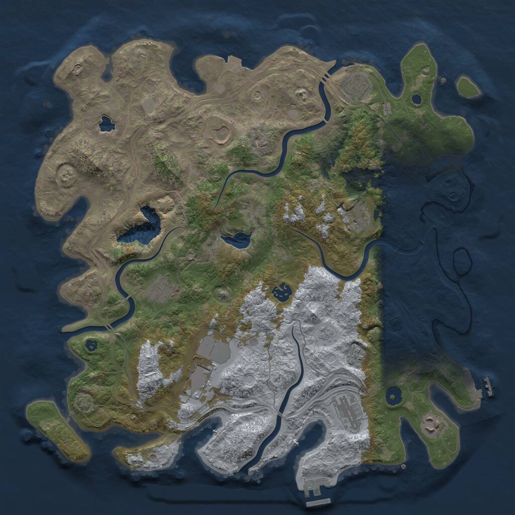 Rust Map: Procedural Map, Size: 4250, Seed: 1438687326, 15 Monuments