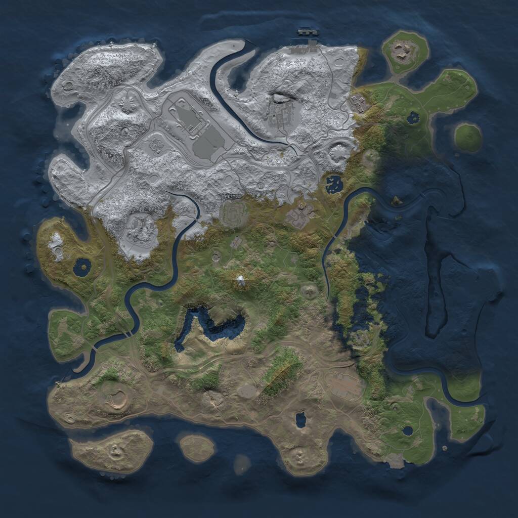 Rust Map: Procedural Map, Size: 4250, Seed: 959765859, 16 Monuments