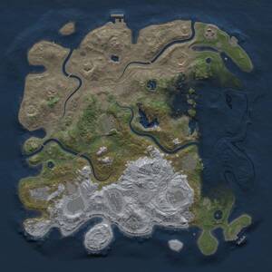 Thumbnail Rust Map: Procedural Map, Size: 4250, Seed: 1033496146, 17 Monuments