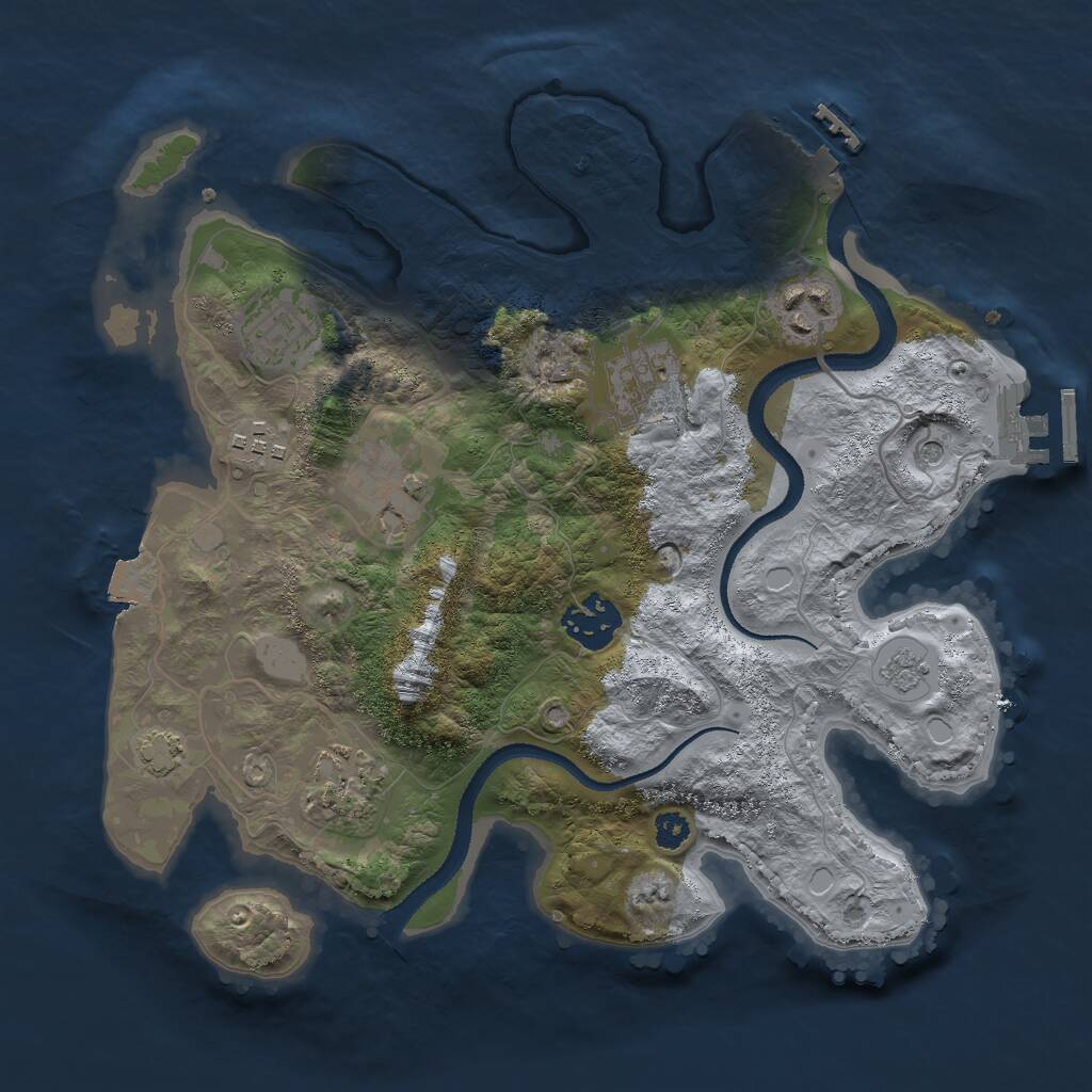 Rust Map: Procedural Map, Size: 3000, Seed: 168289176, 13 Monuments