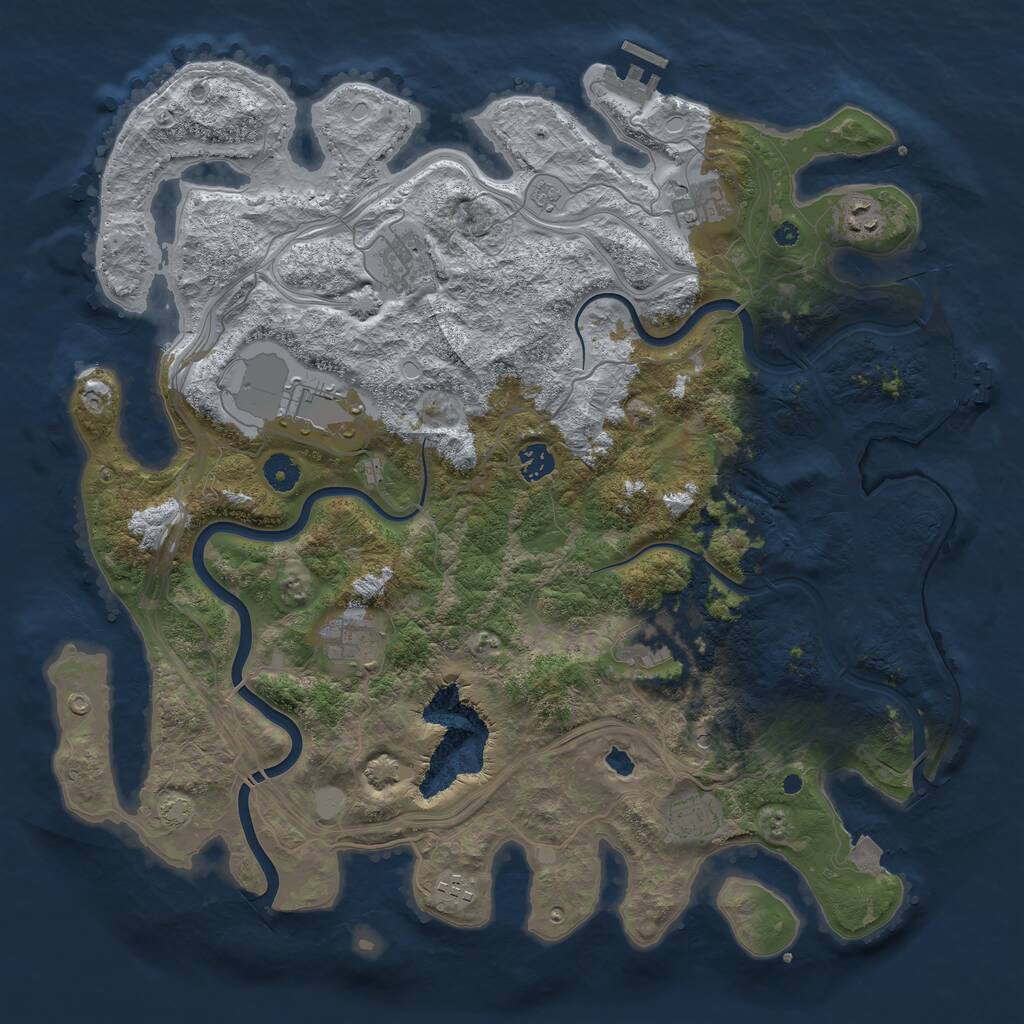 Rust Map: Procedural Map, Size: 4250, Seed: 957045902, 15 Monuments