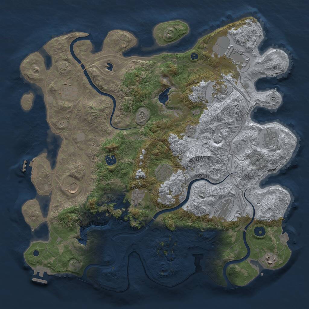 Rust Map: Procedural Map, Size: 4250, Seed: 1768653423, 17 Monuments