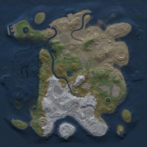 Thumbnail Rust Map: Procedural Map, Size: 3500, Seed: 2045857308, 15 Monuments