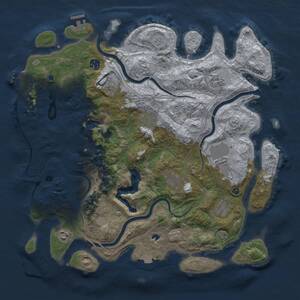 Thumbnail Rust Map: Procedural Map, Size: 4250, Seed: 2126463178, 15 Monuments