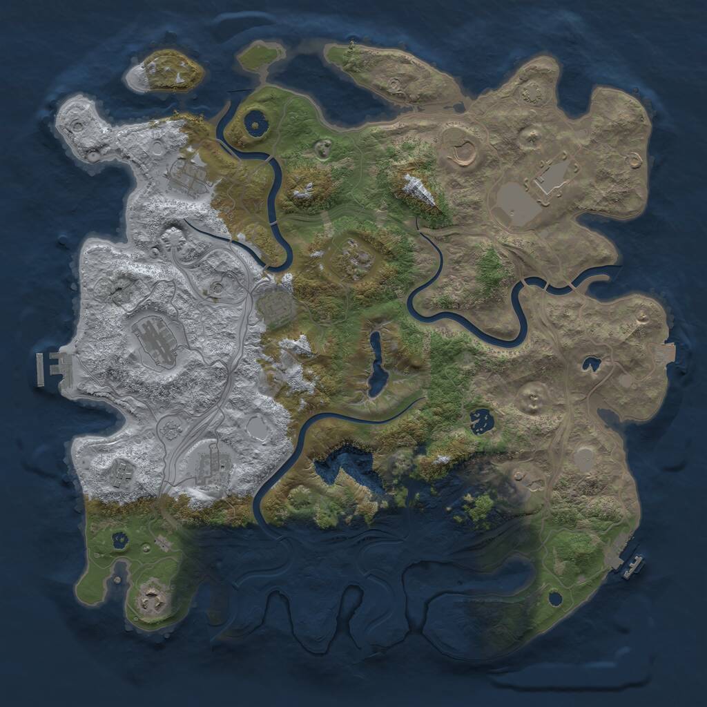 Rust Map: Procedural Map, Size: 4250, Seed: 149914695, 17 Monuments
