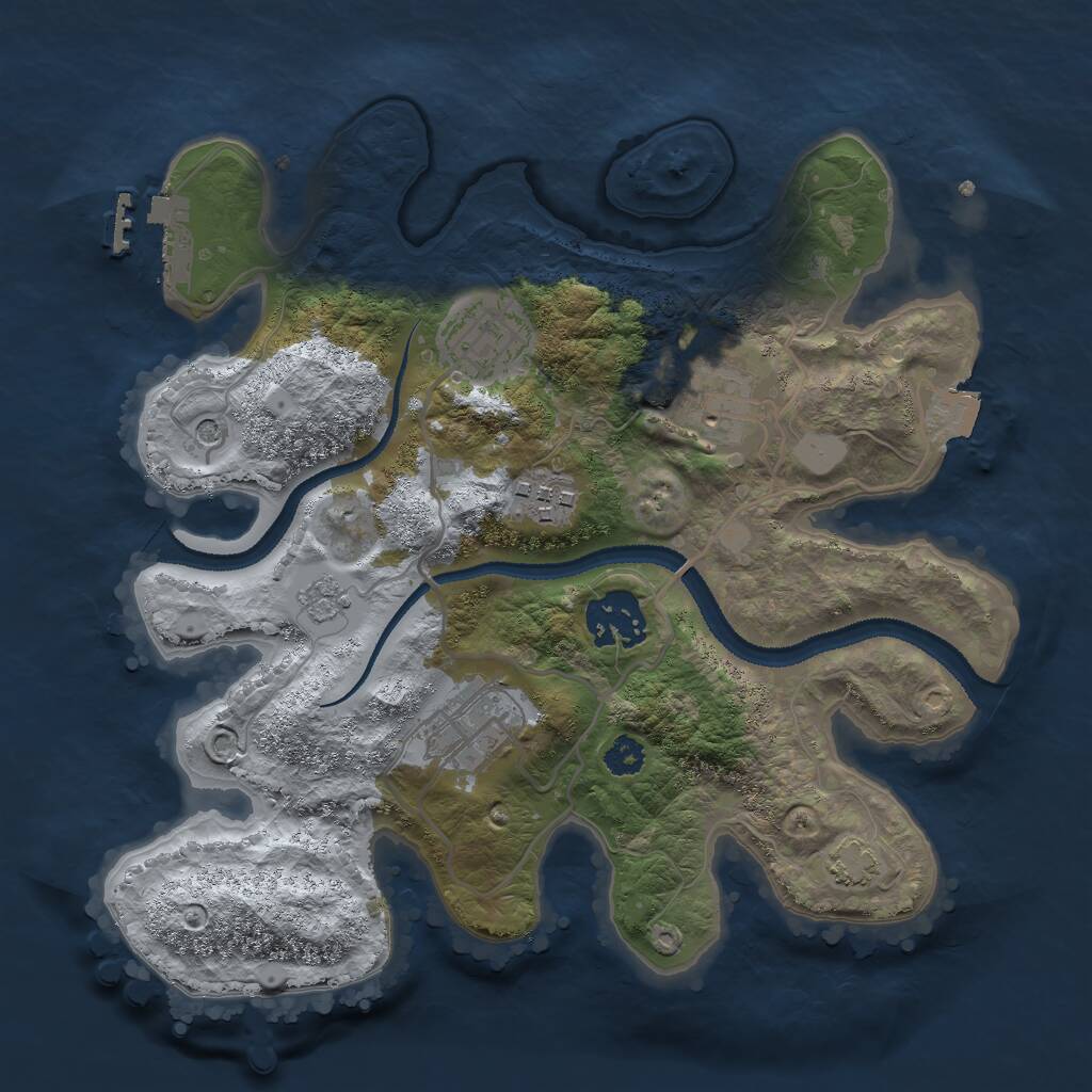 Rust Map: Procedural Map, Size: 2750, Seed: 778313902, 10 Monuments
