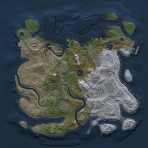 Thumbnail Rust Map: Procedural Map, Size: 3500, Seed: 1677856, 14 Monuments