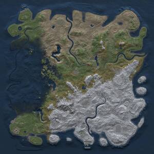 Thumbnail Rust Map: Procedural Map, Size: 5595, Seed: 481981, 17 Monuments