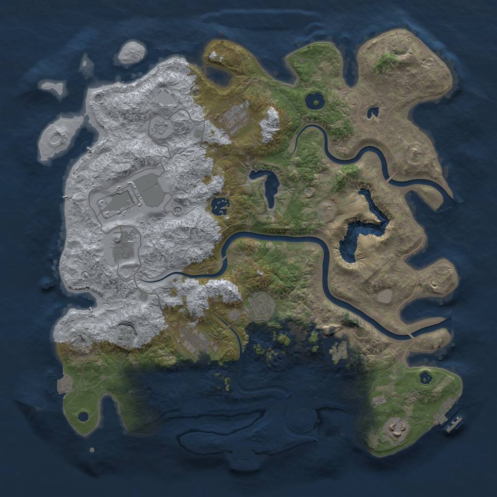 Rust Map: Procedural Map, Size: 4000, Seed: 1773446491, 15 Monuments