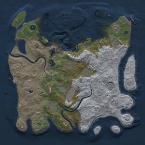 Thumbnail Rust Map: Procedural Map, Size: 4000, Seed: 1924984277, 16 Monuments