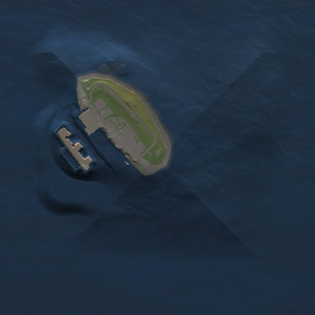 Rust Map: Procedural Map, Size: 1000, Seed: 2141611376, 2 Monuments