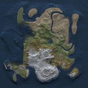 Thumbnail Rust Map: Procedural Map, Size: 2850, Seed: 1259, 11 Monuments