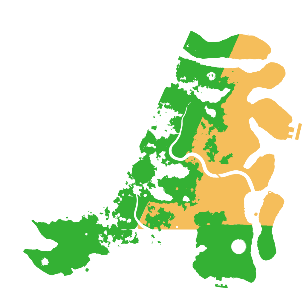Biome Rust Map: Procedural Map, Size: 3700, Seed: 996394618