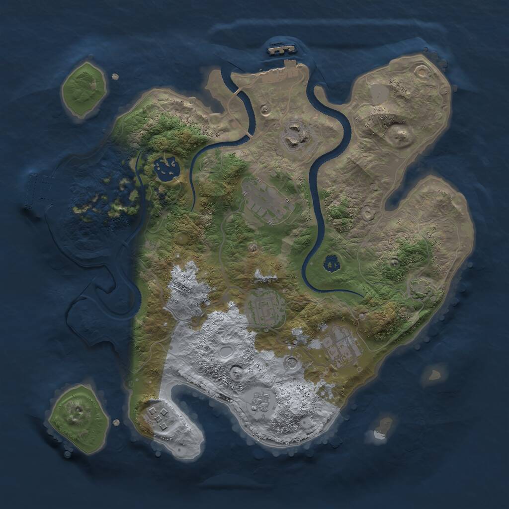 Rust Map: Procedural Map, Size: 3000, Seed: 79139, 12 Monuments