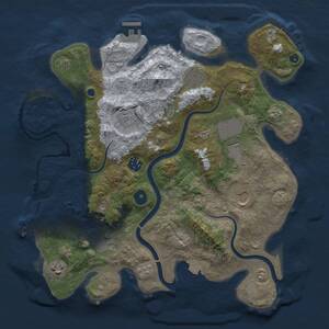 Thumbnail Rust Map: Procedural Map, Size: 3500, Seed: 144096569, 14 Monuments