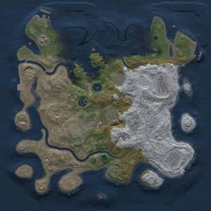 Thumbnail Rust Map: Procedural Map, Size: 3700, Seed: 7454124, 15 Monuments