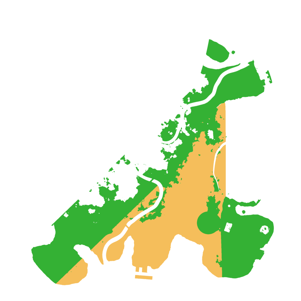 Biome Rust Map: Procedural Map, Size: 3500, Seed: 74725