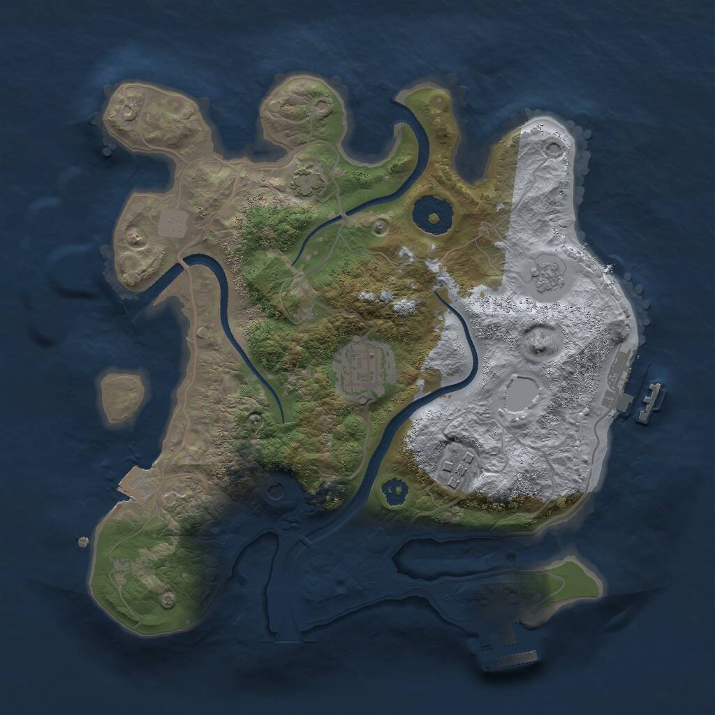 Rust Map: Procedural Map, Size: 2700, Seed: 1773489725, 8 Monuments
