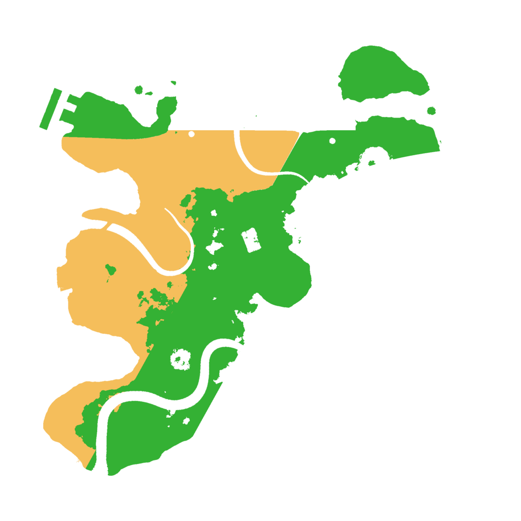 Biome Rust Map: Procedural Map, Size: 2500, Seed: 1385210660
