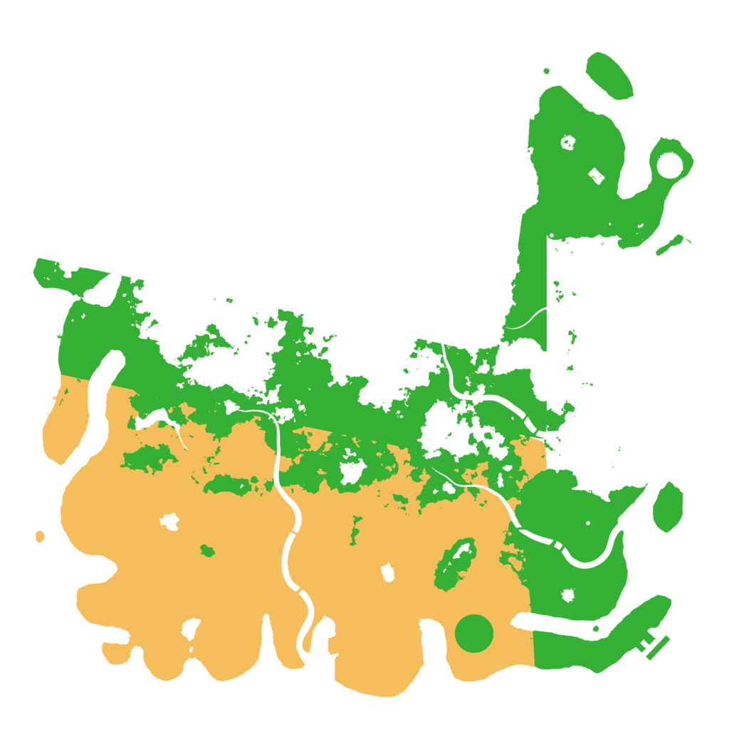 Biome Rust Map: Procedural Map, Size: 5000, Seed: 2597