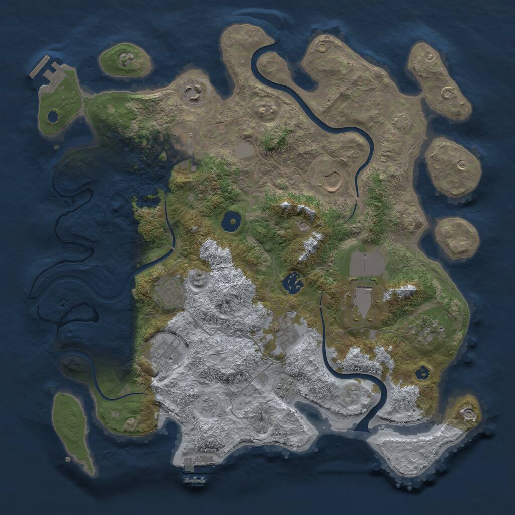 Rust Map: Procedural Map, Size: 3800, Seed: 20260306, 16 Monuments
