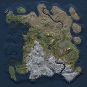 Thumbnail Rust Map: Procedural Map, Size: 3800, Seed: 20260306, 16 Monuments