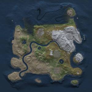 Thumbnail Rust Map: Procedural Map, Size: 3000, Seed: 29122, 12 Monuments