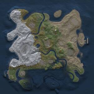 Thumbnail Rust Map: Procedural Map, Size: 3500, Seed: 601637514, 16 Monuments