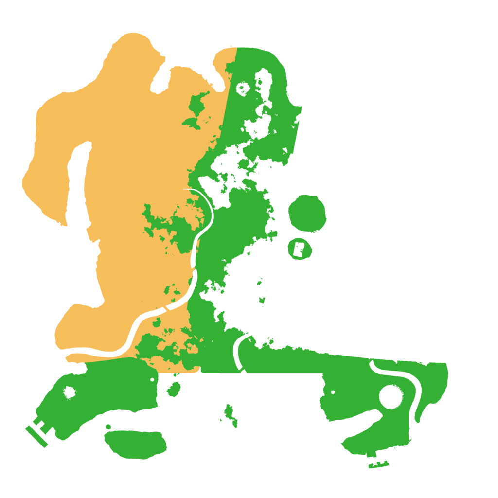 Biome Rust Map: Procedural Map, Size: 3700, Seed: 1233634447
