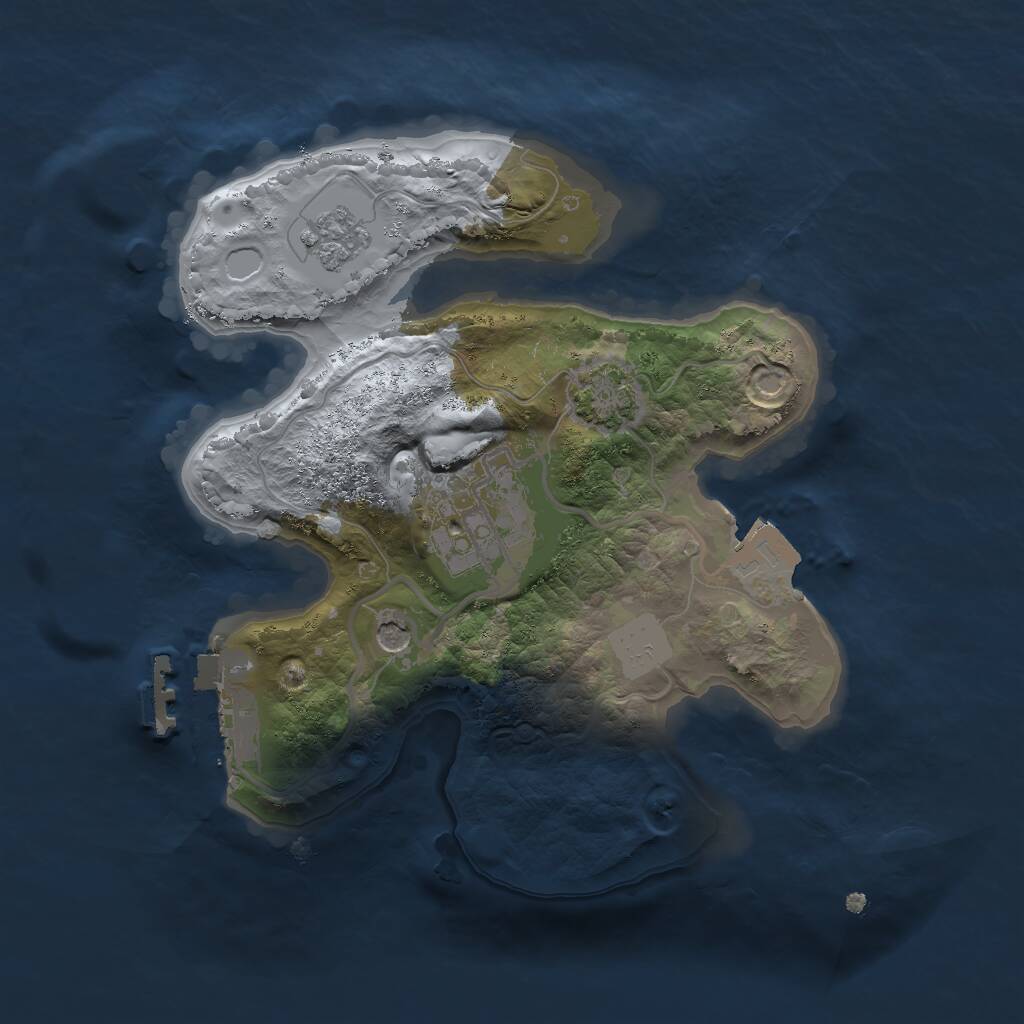 Rust Map: Procedural Map, Size: 2000, Seed: 20251018, 6 Monuments