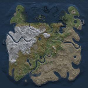 Thumbnail Rust Map: Procedural Map, Size: 4250, Seed: 1028487321, 17 Monuments