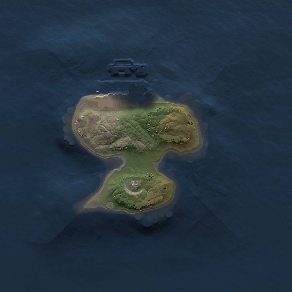Rust Map: Procedural Map, Size: 1350, Seed: 267326499, 2 Monuments